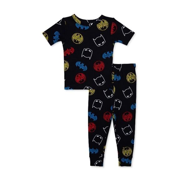 Batman & Dinosaur Snug Fit Short Sleeve Pajamas 2, 2-Piece Sets Size 12M - Picture 11 of 13